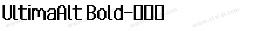 UltimaAlt Bold字体转换